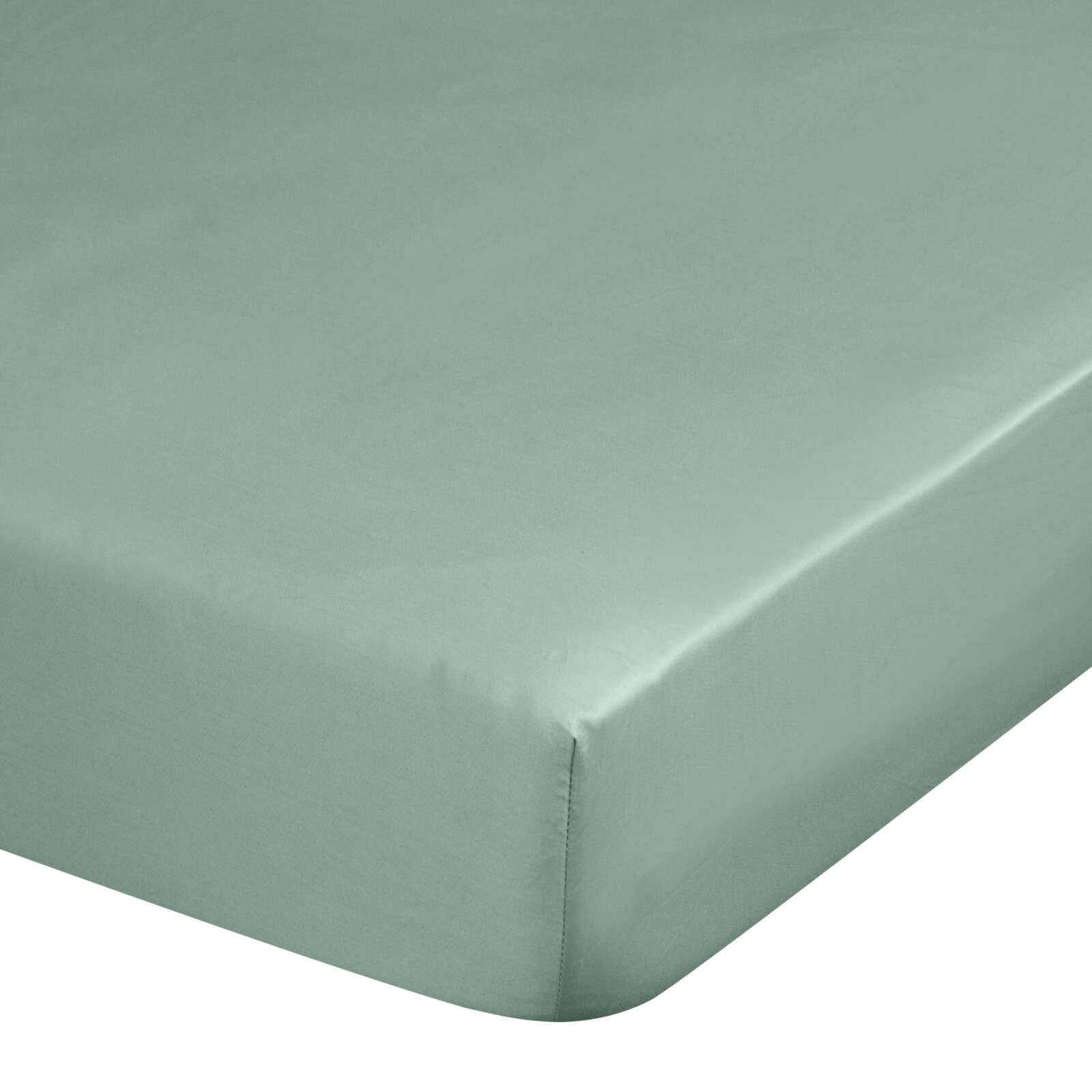 Plachta na posteľ zo saténovej bavlny s gumičkou - Nova/Diva, mätová 140 x 200 cm